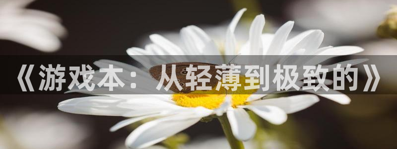 蓝冠在线平台怎么样知乎：《游戏本：从轻薄到极致的》